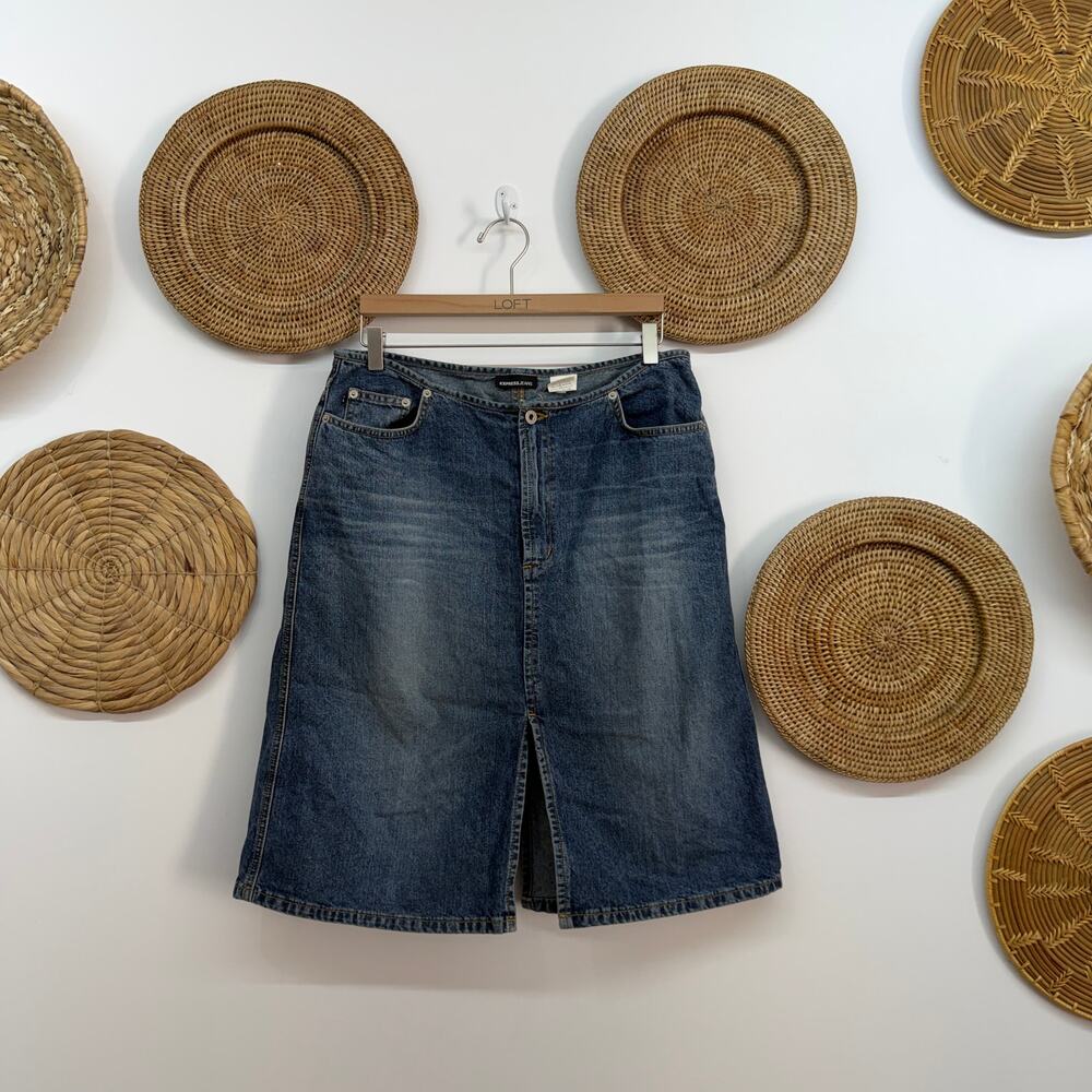 Vintage Y2K 2000s Express Denim Jean Skirt 13/14